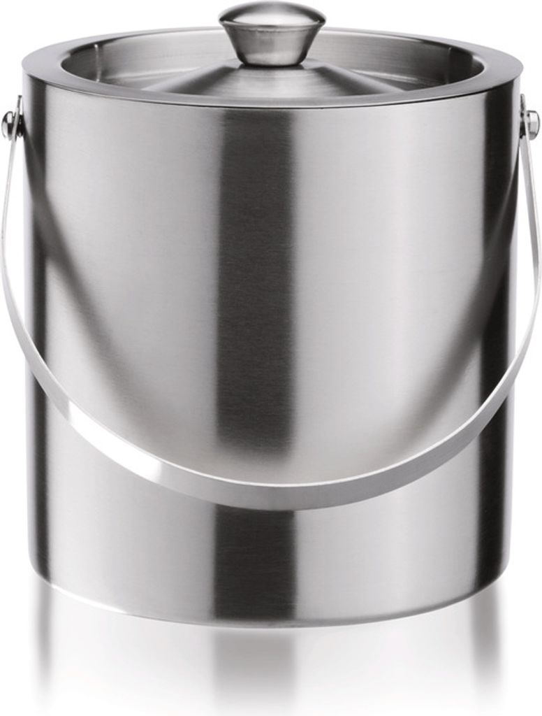 4x Eiseimer 2,5 l, Chromnickelstahl, silber