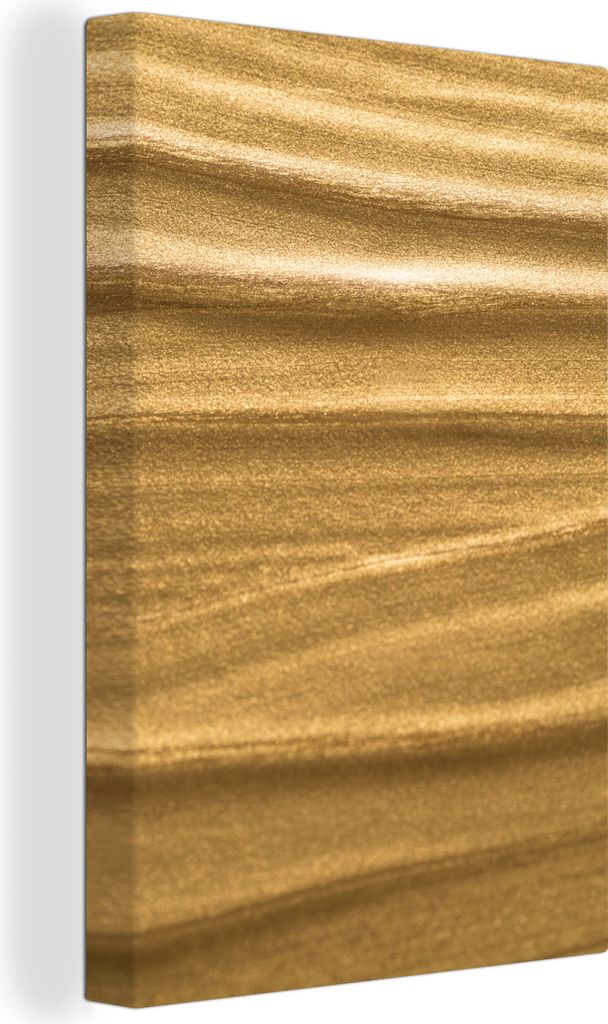 OneMillionCanvasses - Leinwandbilder - 90x140 cm, Metallischer Druck - Gold - Golf, Wandbilder Kunstdruck Wanddekoration - Wandschmucke - Schlafz...