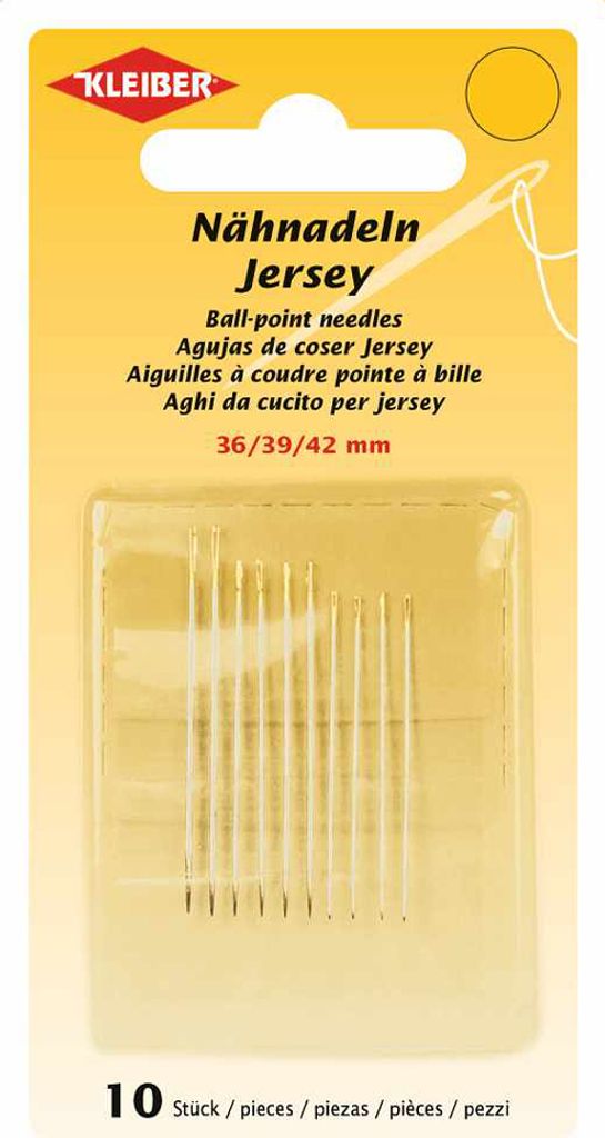 KLEIBER Hand-Nähnadel-Set "Jersey" 10-teilig mit Goldöhr Produktbild 1