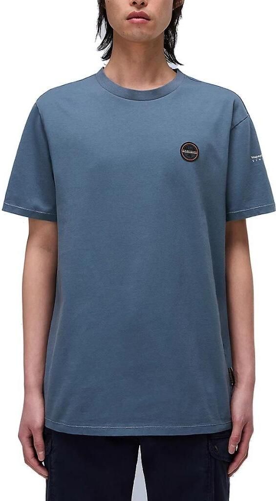 Baumwolle T-Shirt Kurzarm Rundhals Napapijri Logo Print : Größe - L Größe: L