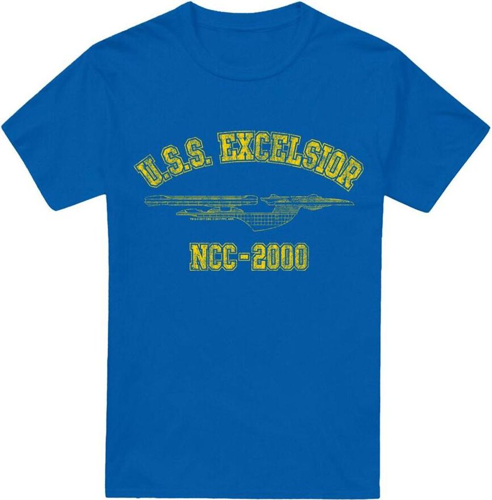 Star Trek - "Excelsior Athletic" T-Shirt für Herren TV5549 (XL) (Königsblau)