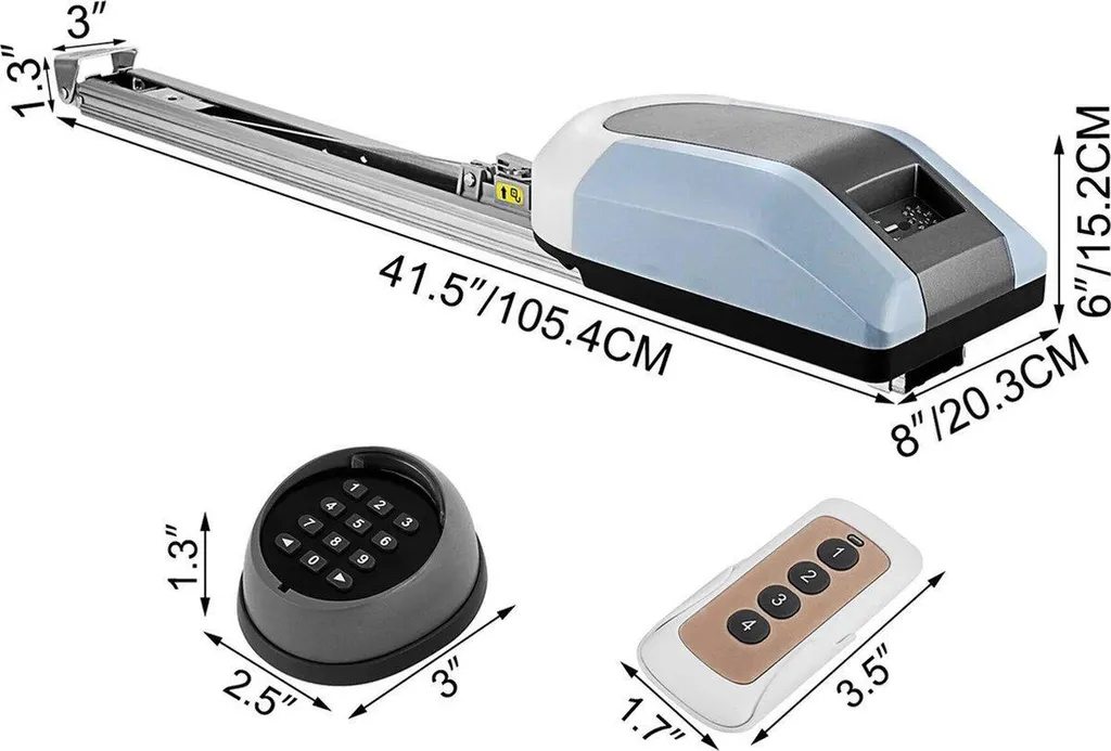 Ouverture électrique de porte de garage 220V avec télécommande 3m