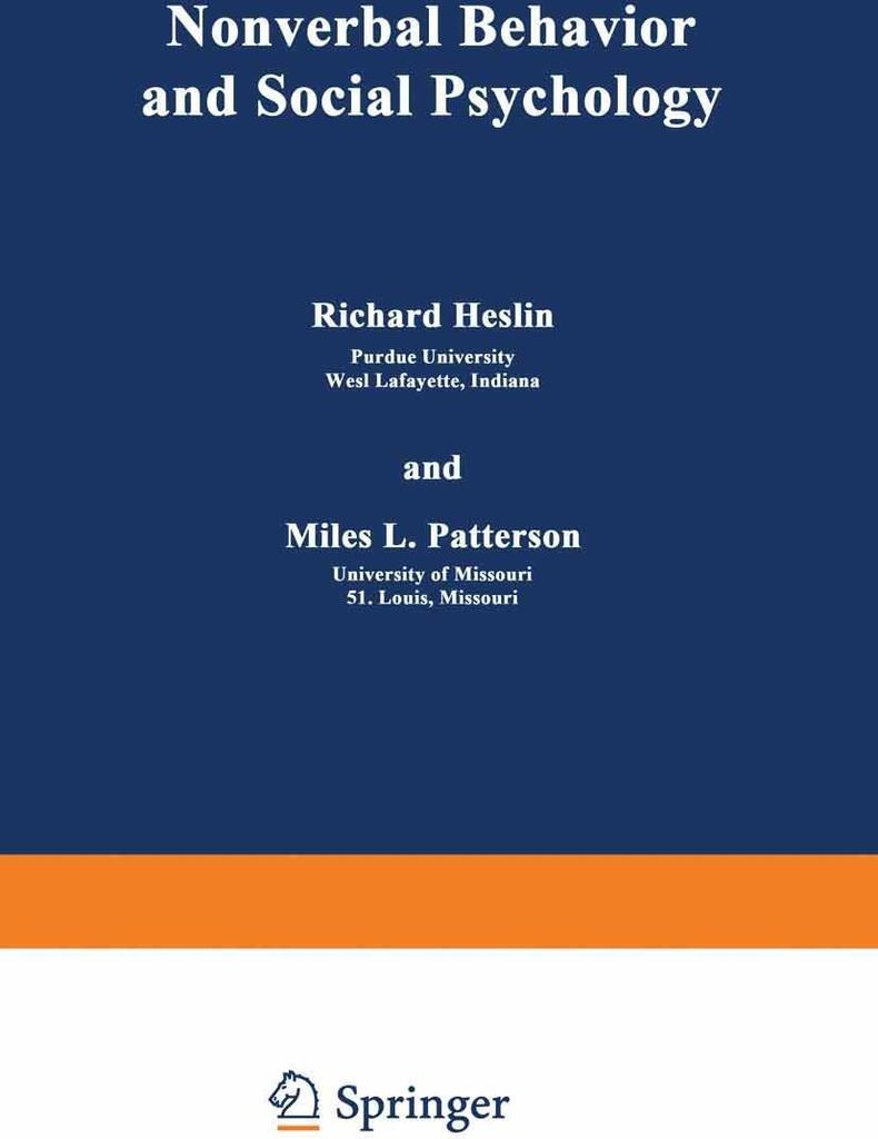 Nonverbal Behavior and Social Psychology