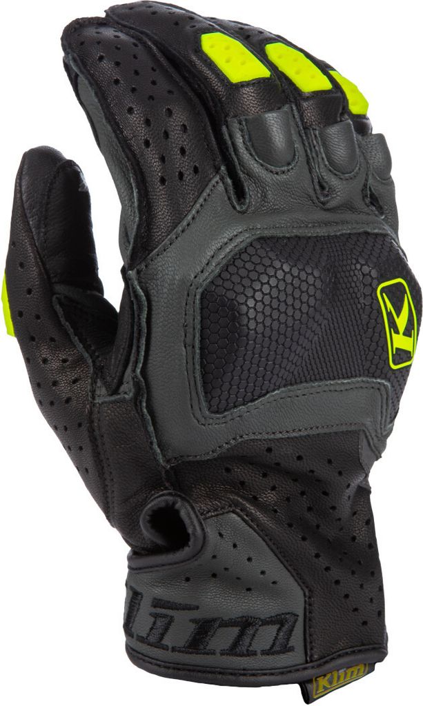 Klim Badlands Aero Pro Short 2024 Motorrad Handschuhe, schwarz/gelb, 2XL