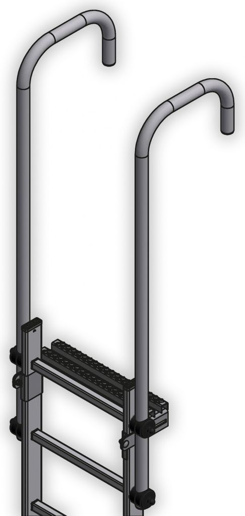Hailo Ausstiegsholmbügel gebogen für Steigleitern Typ VAO, 40x20mm aus Edelstahl