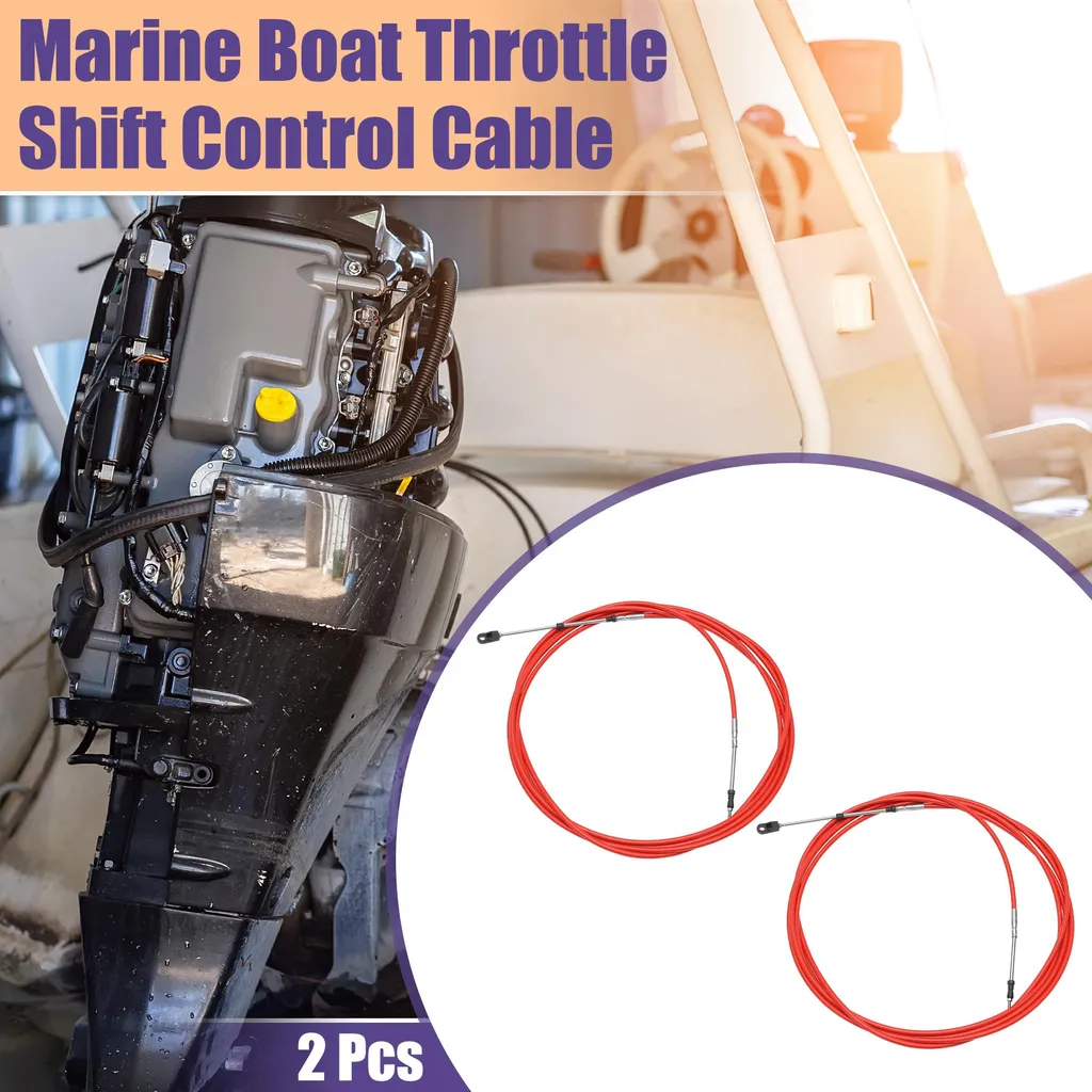 Câble de Gaz et Changement de Vitesse Marine 33C Rouge 6m - 2 Pièces