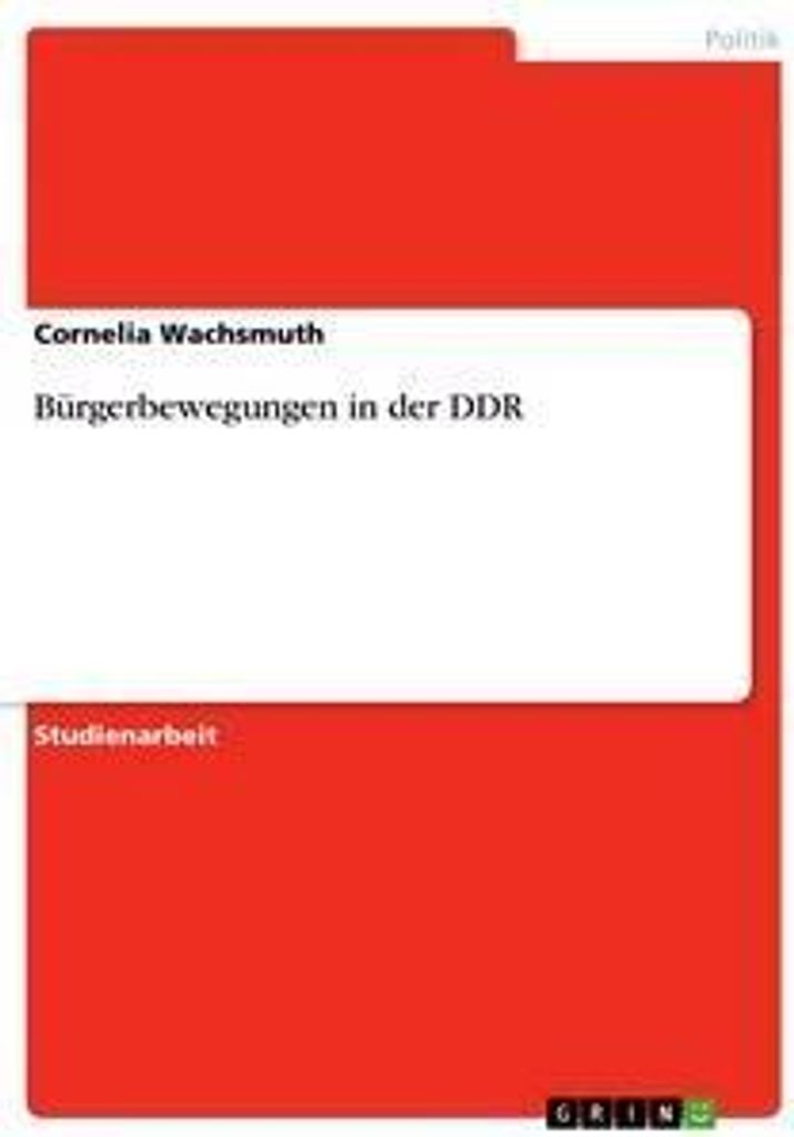 Bürgerbewegungen in der DDR