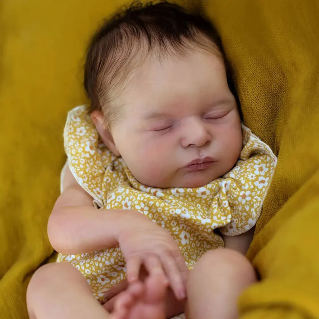 Bébé Reborn de Collection pour Adulte 48cm Sommeil Profond Doux
