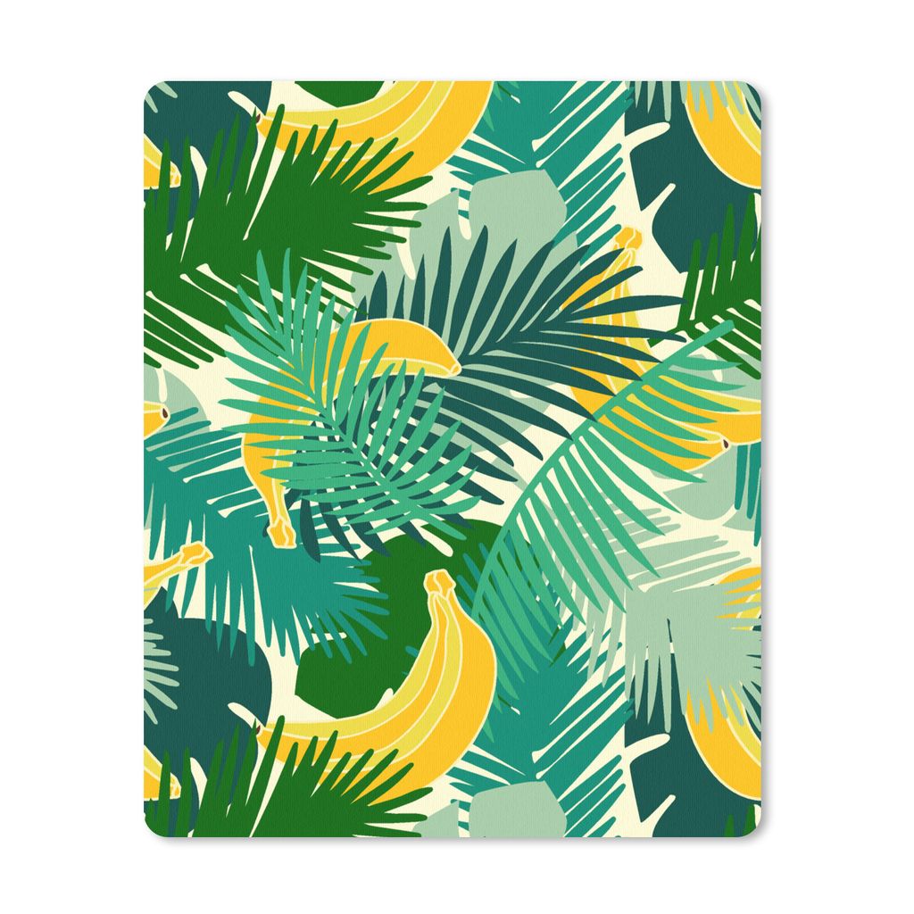 MuchoWow Mauspad Mousepad Tropisch - Blätter - Dschungel - Muster 19x23 cm - Mousepads - Maus Mat - Pad - Mausunterlage - Mauspads - Spielen
