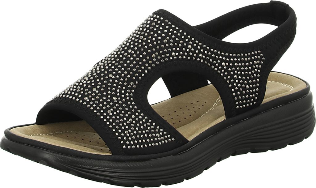 Donna Andrea Damen-Sandalette Schwarz, Farbe:schwarz, EU Größe:38