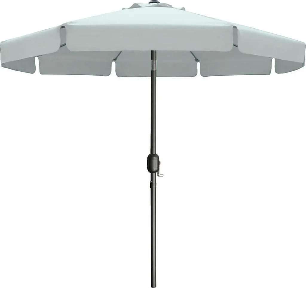 Parasol de Jardin Blanc Marbueno D300 cm avec 8 Baleines en Acier Durable