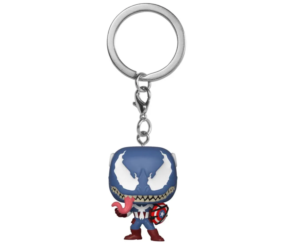 Idée Cadeau Marvel : Porte-clés Funko POP Venomized Captain America