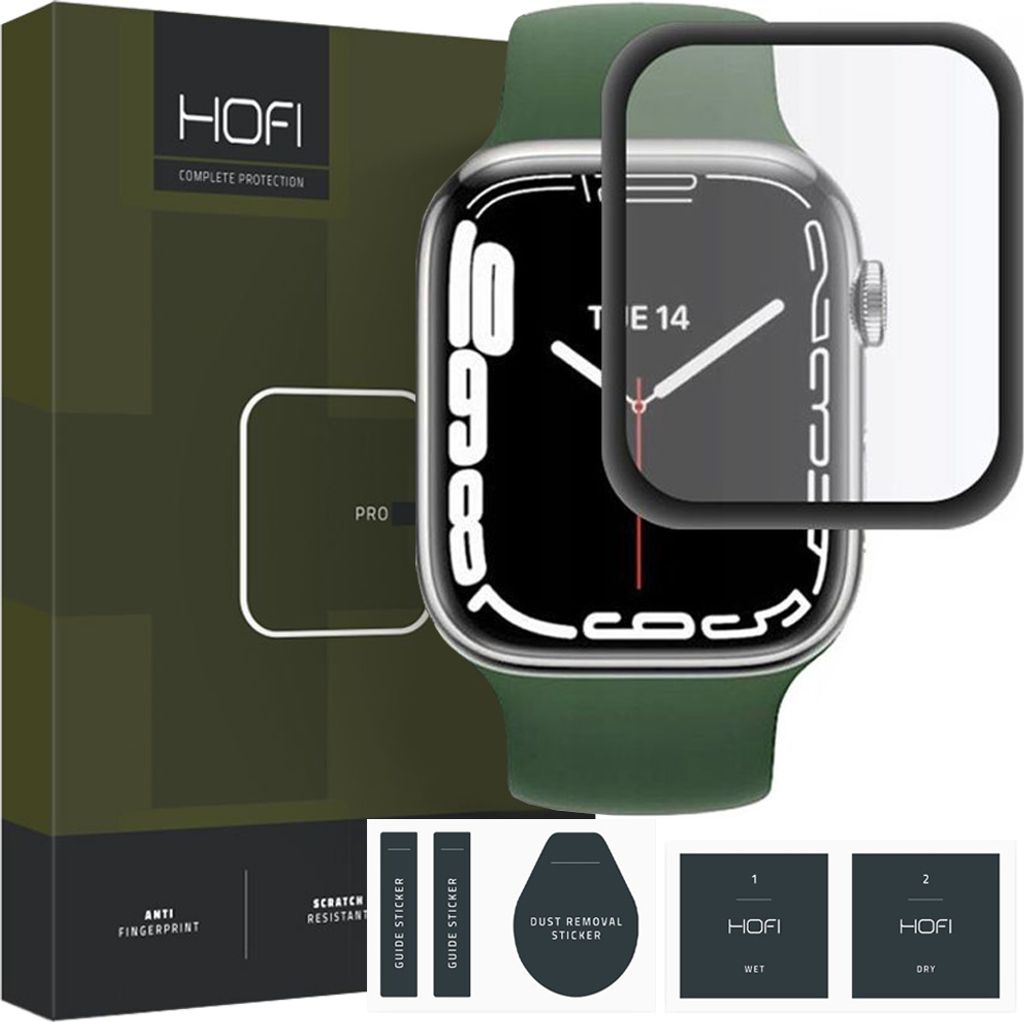 Hofi Hybrid Pro+ Hybrid Glas Apple Watch 7 / 8 / 9 (45 Mm) Schwarz