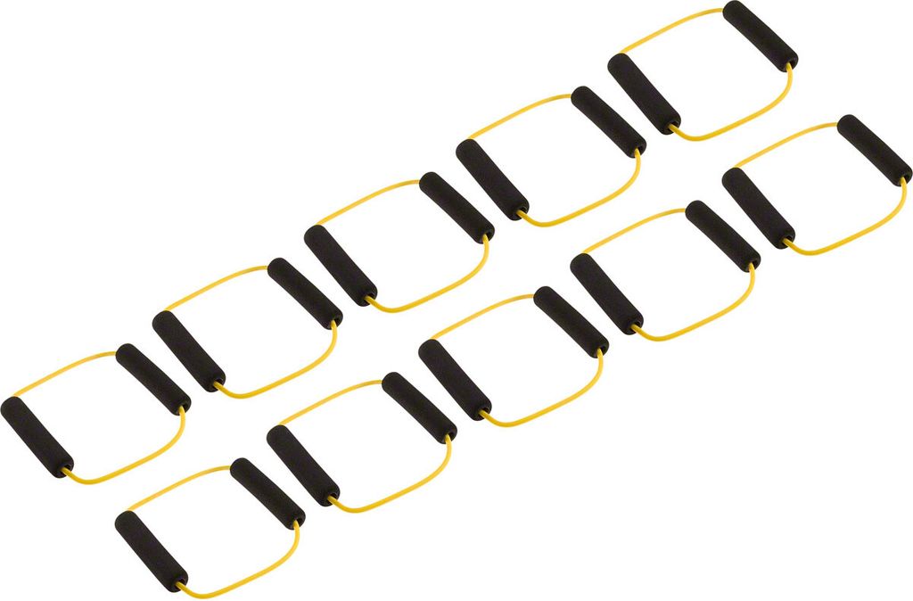 Fitness Ring Expander Fitness Tube Gymnastikband Body Toner Leicht, Gelb 10 Stk.