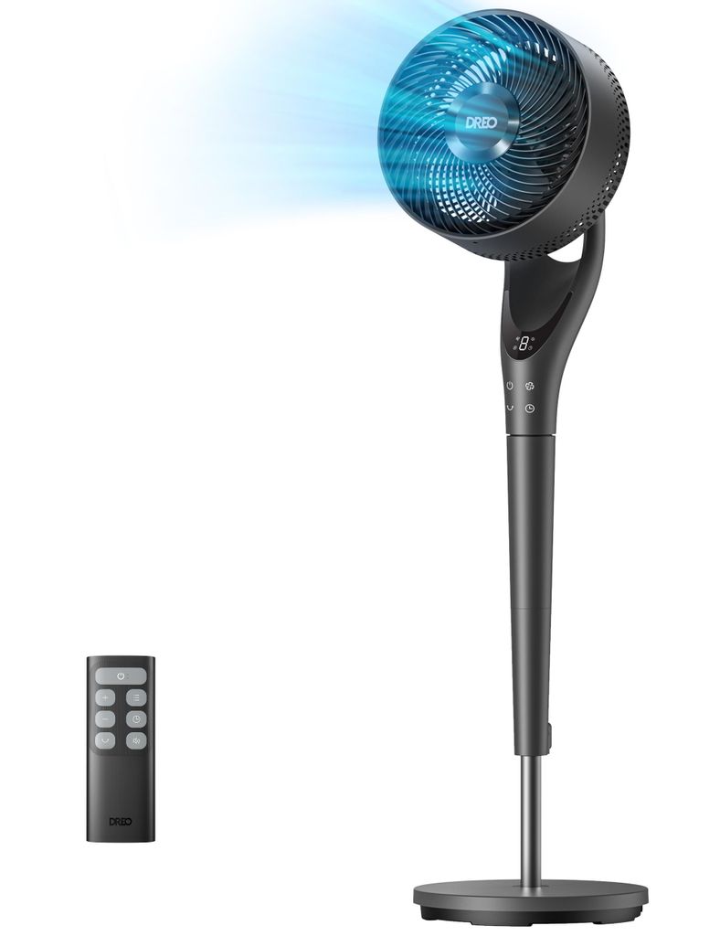 DREO TurboPoly Standventilator mit 90° Oszillation, 20 dB