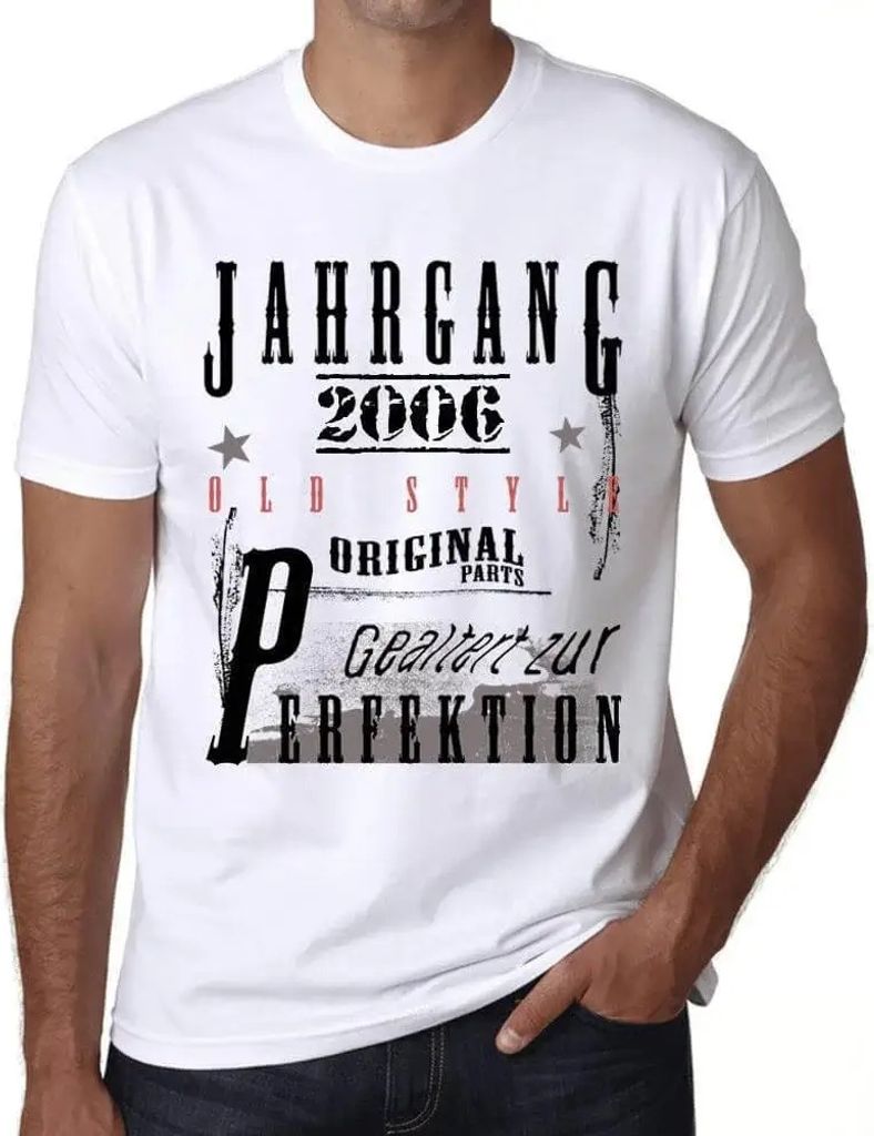Herren Grafik T-Shirt Zur Perfektion gereift 2006 Geschenk 18. Geburtstag Jahrestag 18 Jahre Jubiläum 18 Jährige Mann Jahrgang 2006 Kurzarm Lustige
