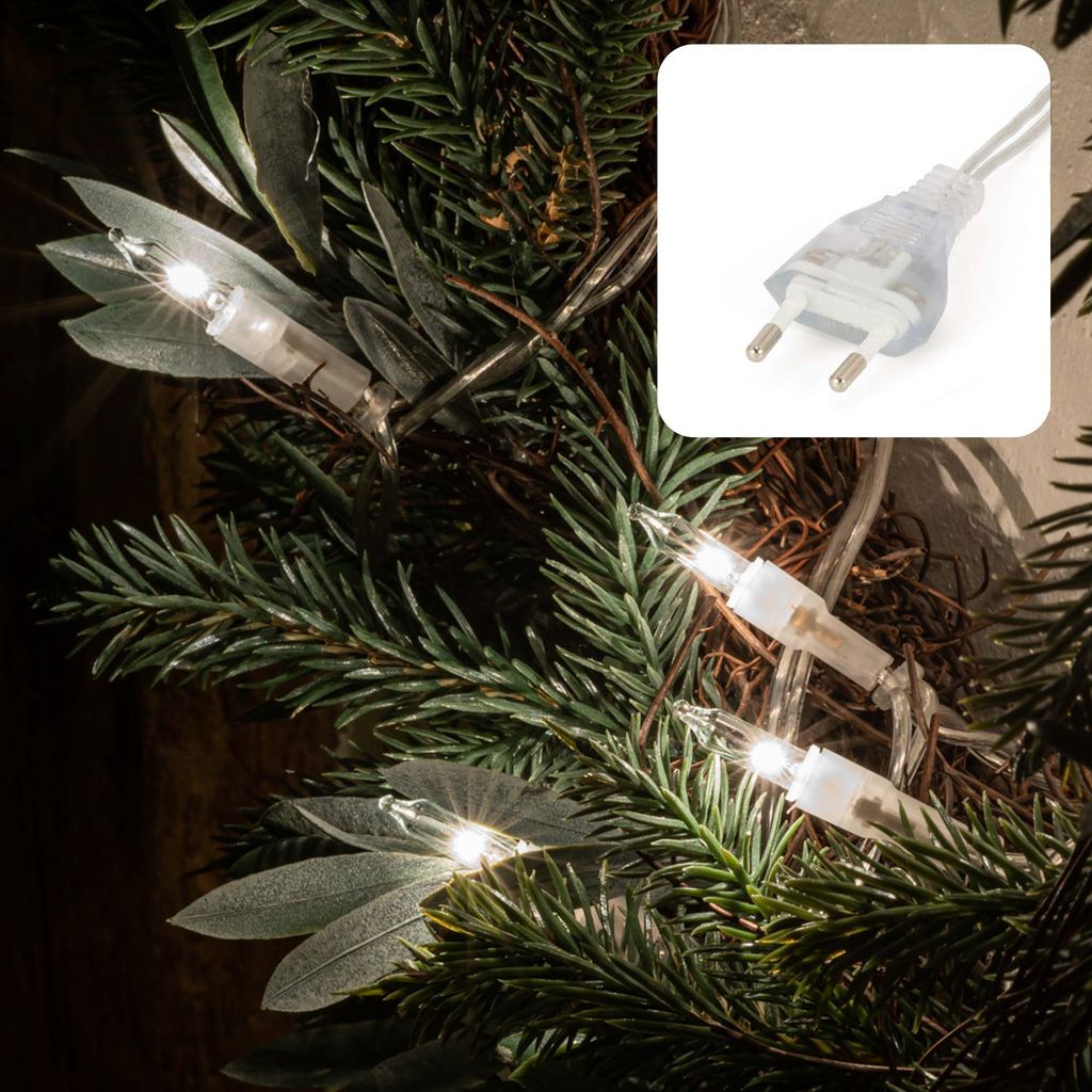 Lichterkette transparent Beleuchtung Deko Glühdraht 10 Birnen Indoor Party