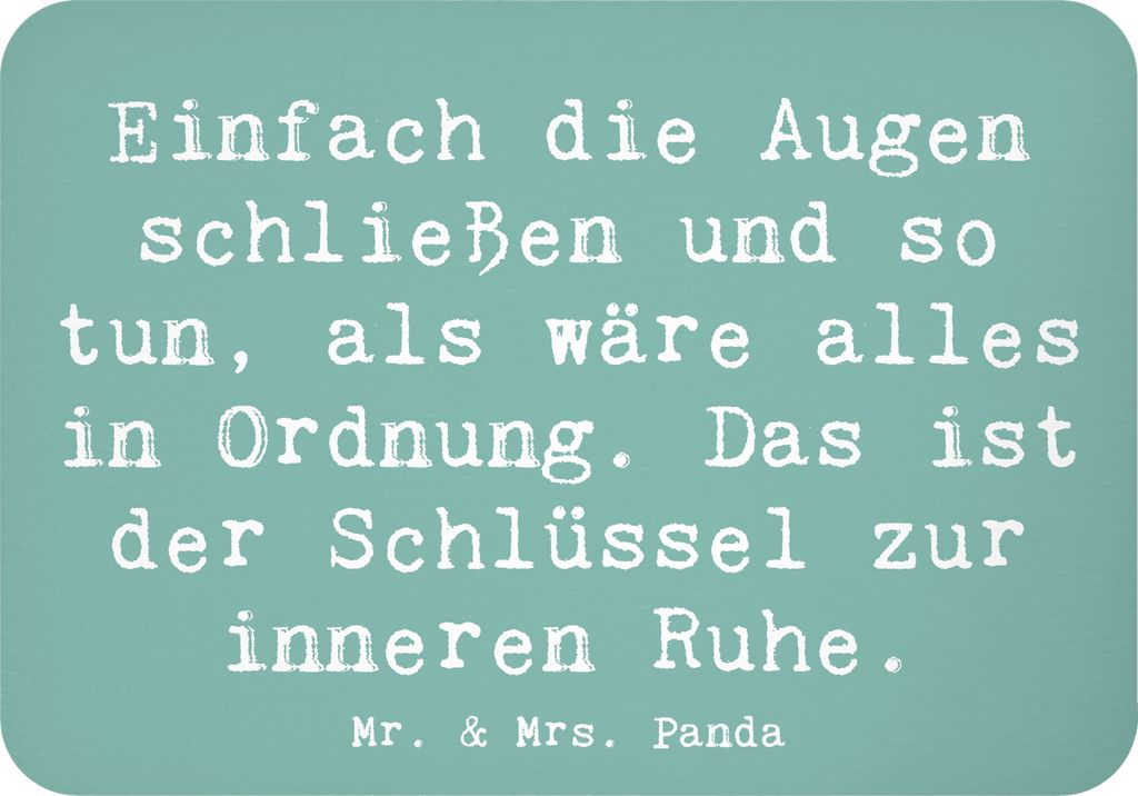 Mr. & Mrs. Panda büromagnet Spruch Innere Ruhe - Meeresbrise - Geschenk, Gefühl, whiteboardmagnet, Meditation, Balance, Entspannung, Zitat, haftm...