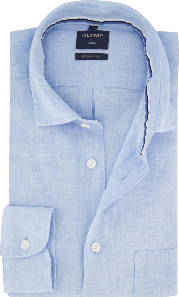 Olymp Hemd hellblau Regular Fit meliert