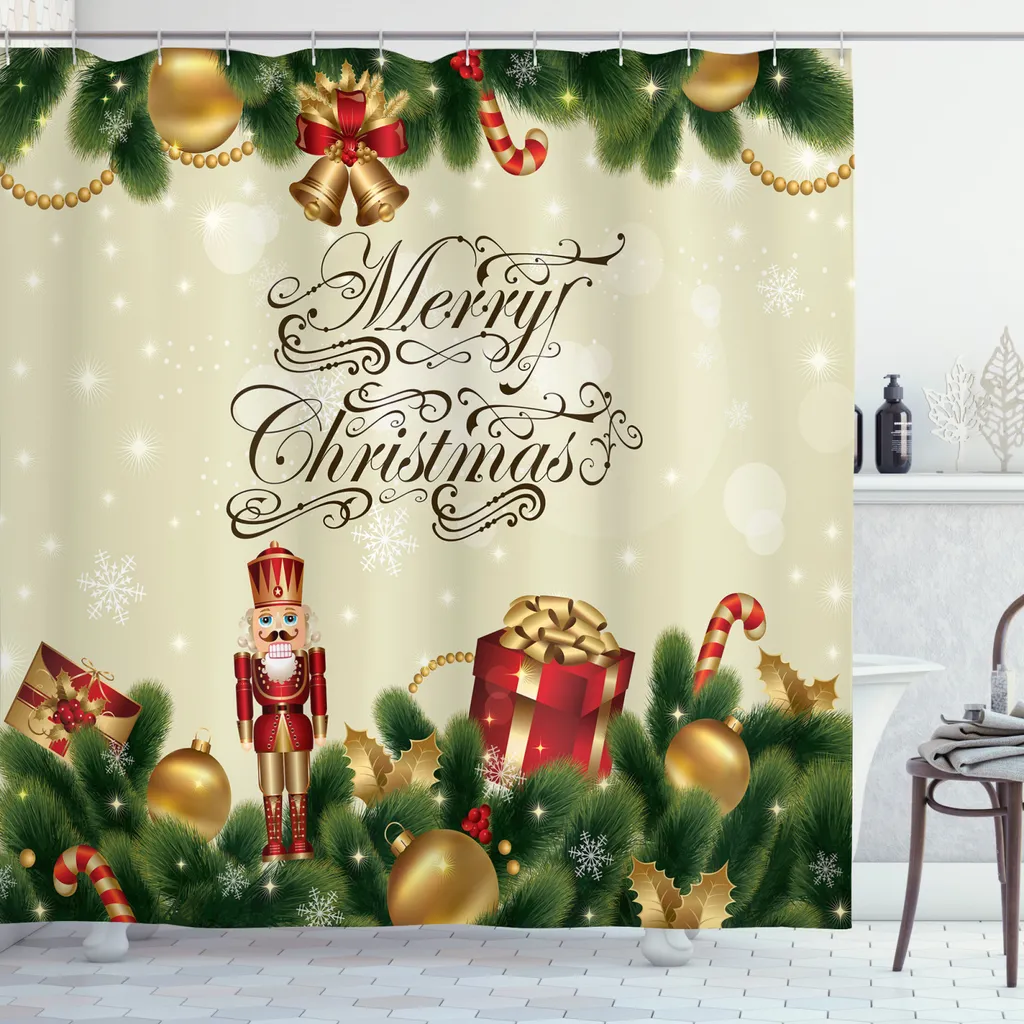 Offerta Tenda Doccia Natale 175x220 ABAKUHAUS: Tessuto Antibatterico