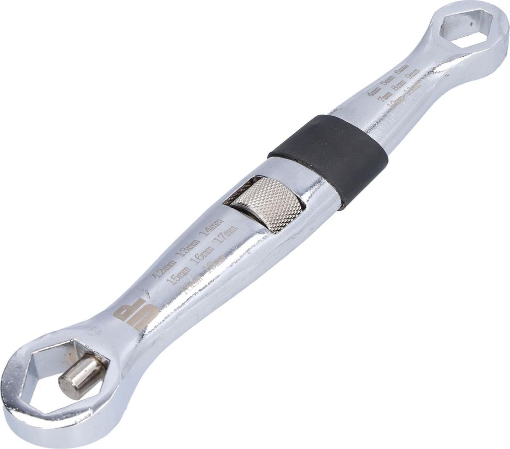 Doppelseitiger, abnehmbarer Ringschlüssel aus Chrom-Vanadium-Stahl, geschmiedet, hohe Härte, metrisch/imperial