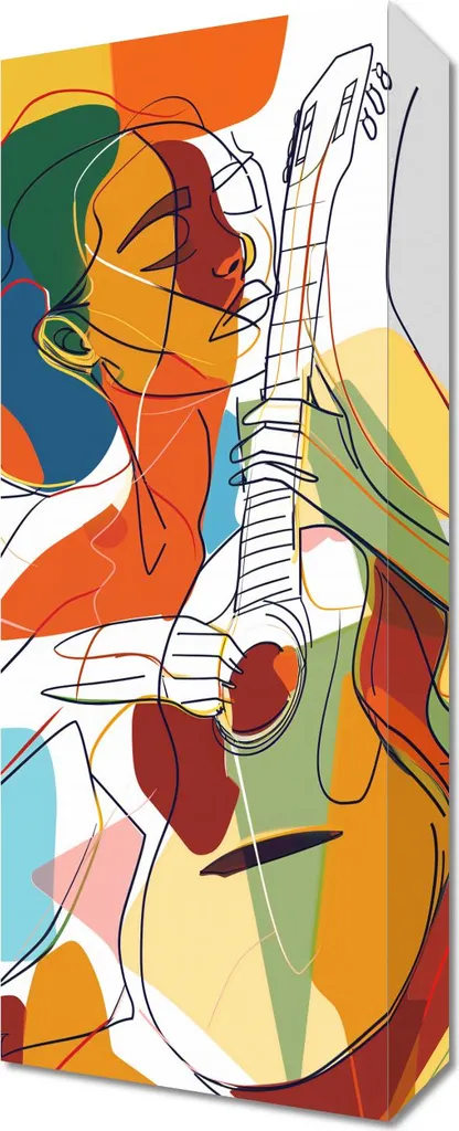 Quadro 20x50 cm Musa Interiore - Dipinto Moderno per Arredo Esclusivo