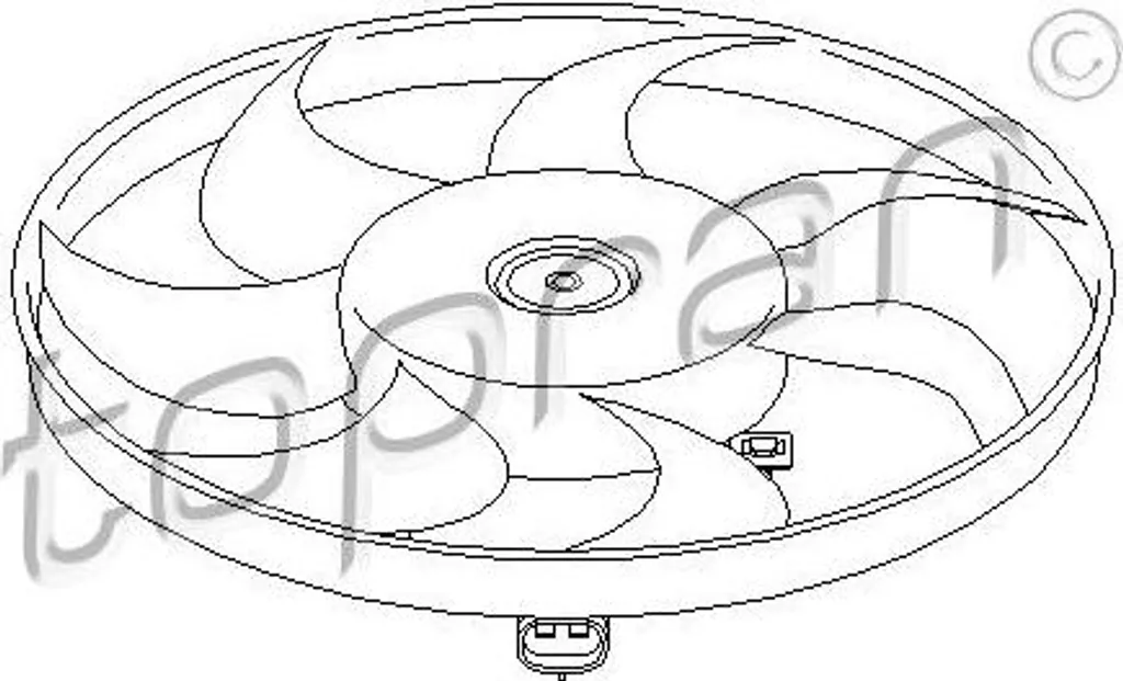 Ventilateur de radiateur TOPRAN 202 364 haute efficacité pour Vectra