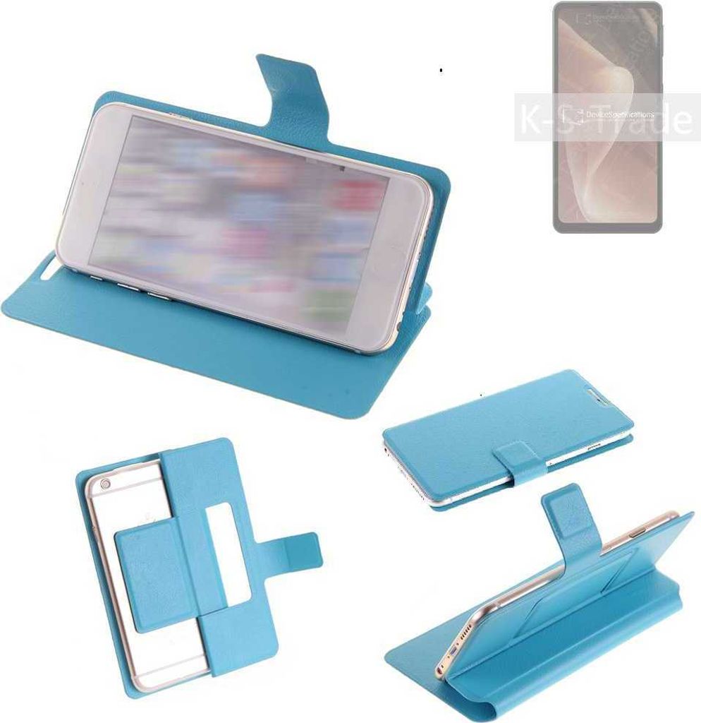 K-S-Trade Schutzhülle Handyhülle kompatibel mit Sharp Aquos Sense7 Plus Flip cover Handy case Smartphone Klapphülle blau