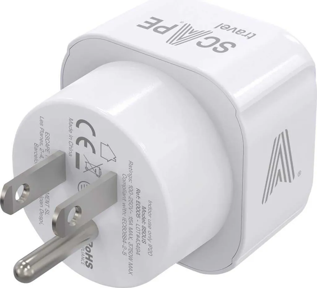 Miglior Adattatore Presa USA Scape Travel Shuko Argento | Recensioni