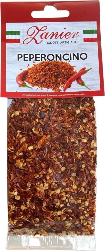 Getrocknete Chili-Flocken, Peperoncino Frantumato, 60 g, Zanier