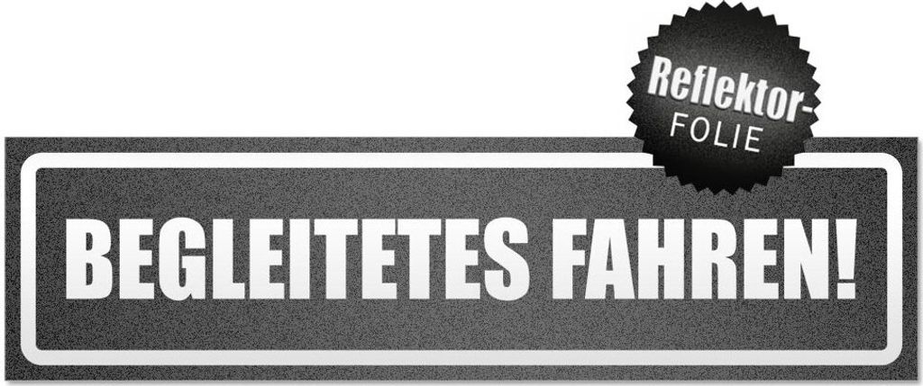 Begleitetes fahren invertiert Magnetschild Schild magnetisch
