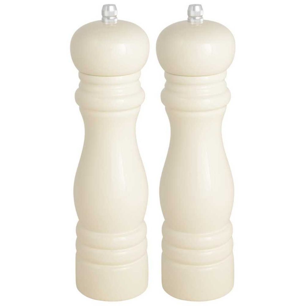 IB Laursen Salz & Pfeffermühlen Set 2-teilig Creme Weiß Gewürzmühlen Holz