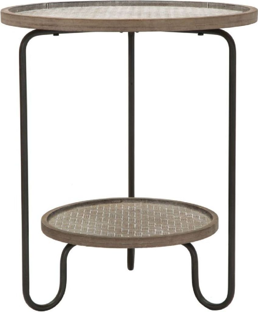 Mauro Ferretti Beistelltisch Arex Ø 48x54,5 cm schwarz braun