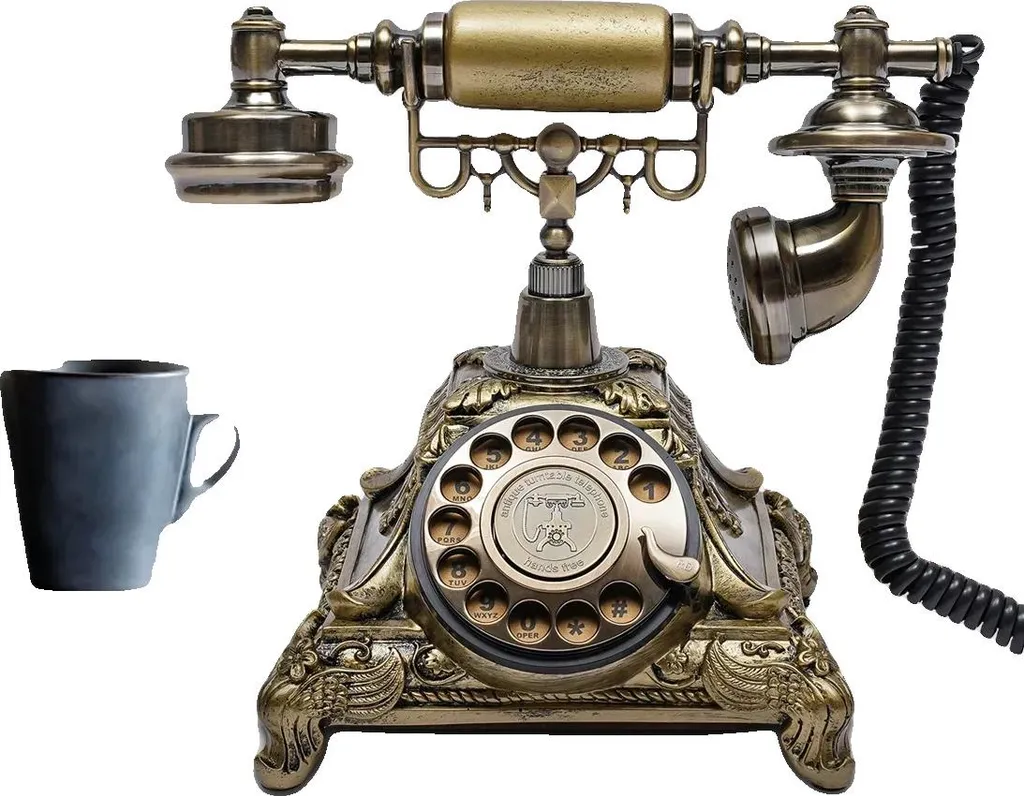 Téléphone Rotatif 1,5 kg avec Fonction Rappel et Plastique Renforcé