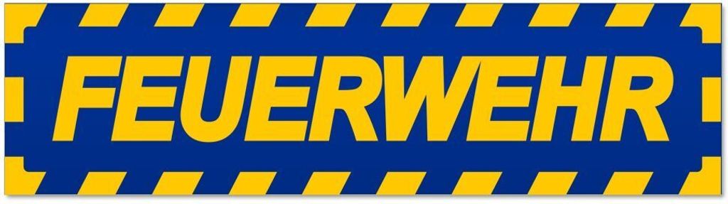 Kiwistar - Autoaufkleber - Blau - 60 x 16 cm - Feuerwehr Motiv 3 gestreift - Hinweis Aufkleber Sticker für Auto, Kfz, Fahrrad, PKW, LKW