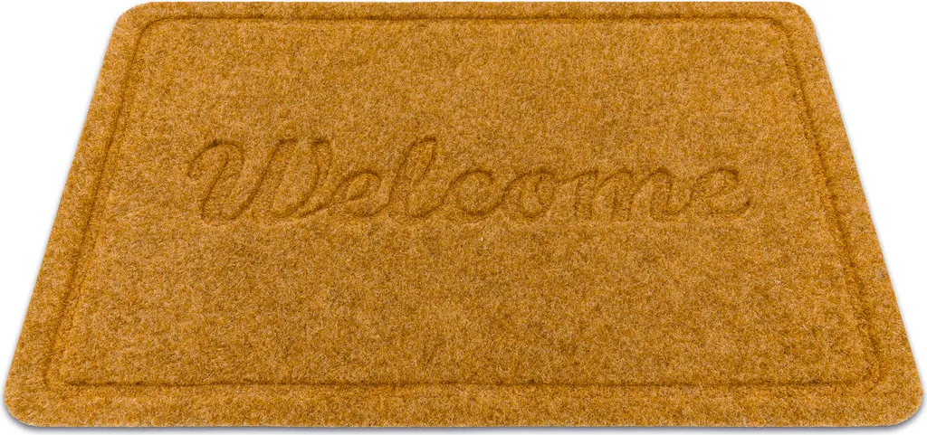 Tapis de sol antidérapant WELCOME jaune coco 40x60 cm résistant