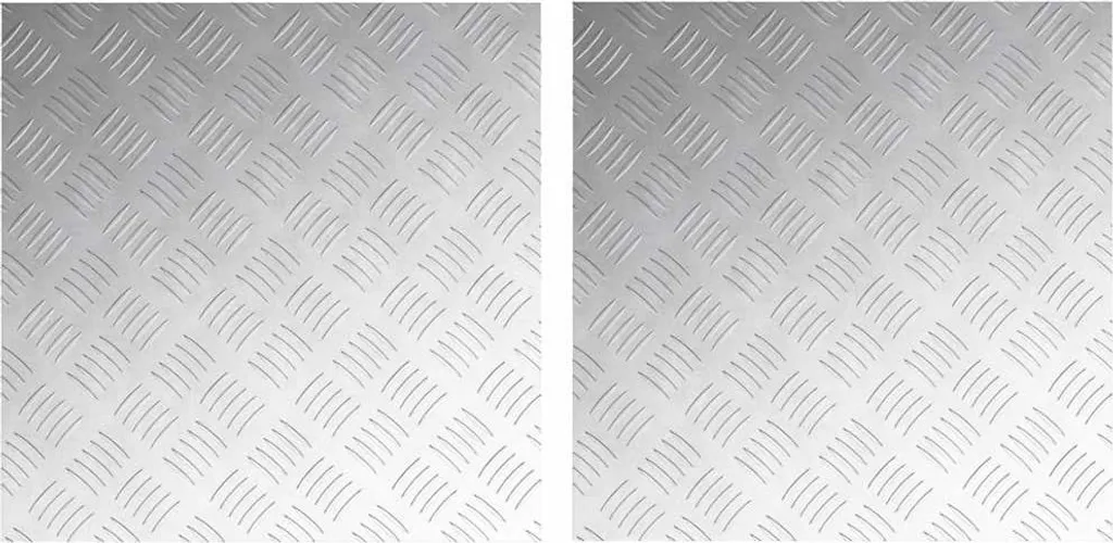 Marchepied en aluminium vidaXL 2 pcs argenté 50 x 50 cm pour maison