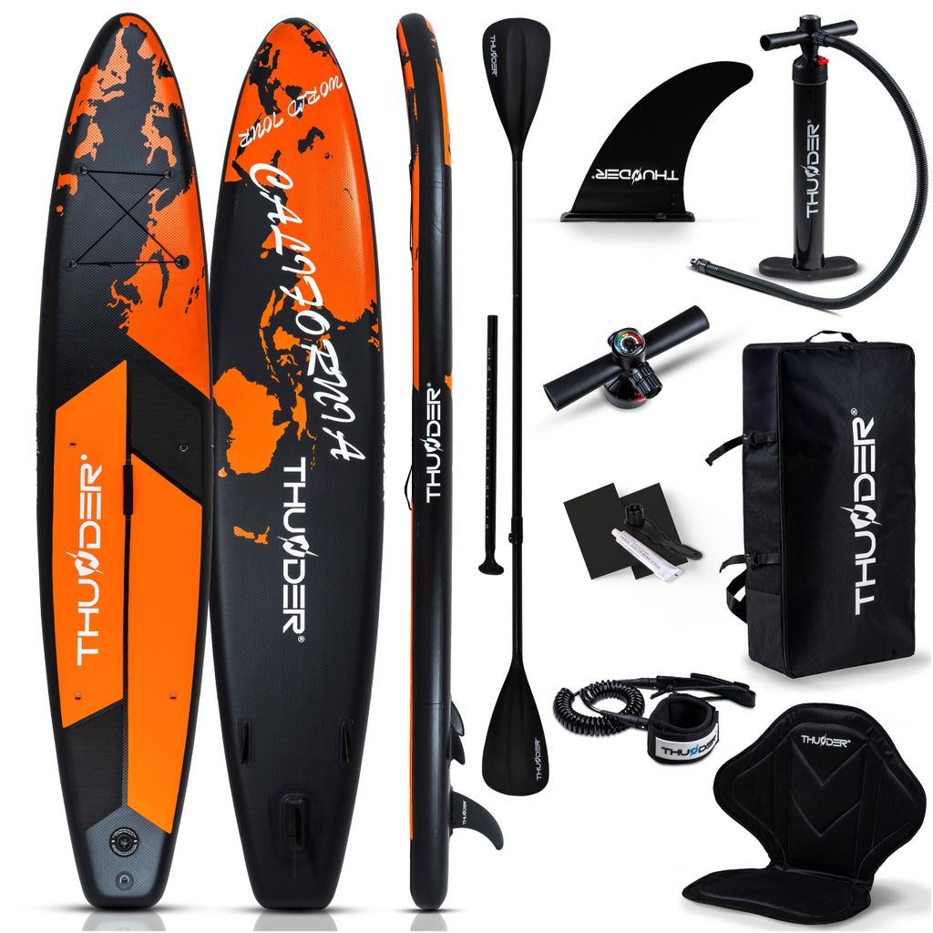 Thunder Earth Stand Up Paddle Board 365 x 75 x 15 cm Orange 150 kg