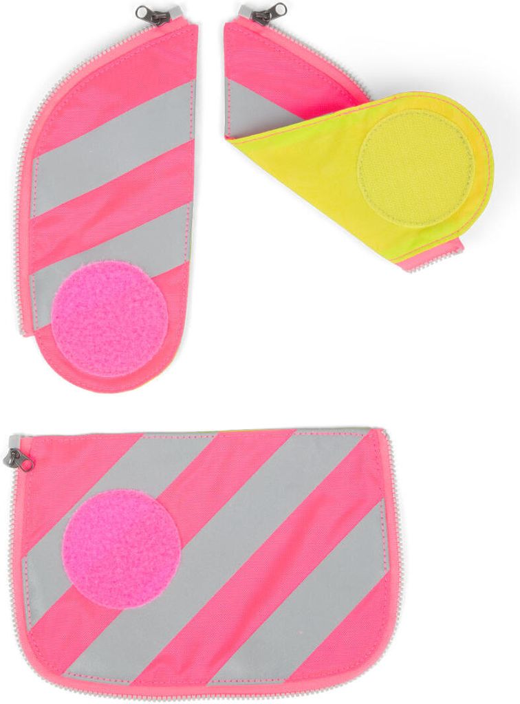 Ergobag Cubo Sicherheitsset mit Reflektorstreifen Pink Produktbild 