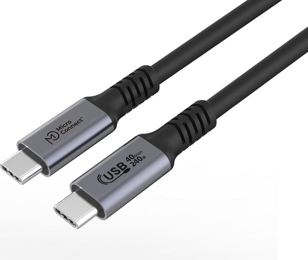 Microconnect USB4CC15-240W USB Kabel 1,5 m USB4 Gen 3x2 USB C Schwarz (USB4CC15-240W)