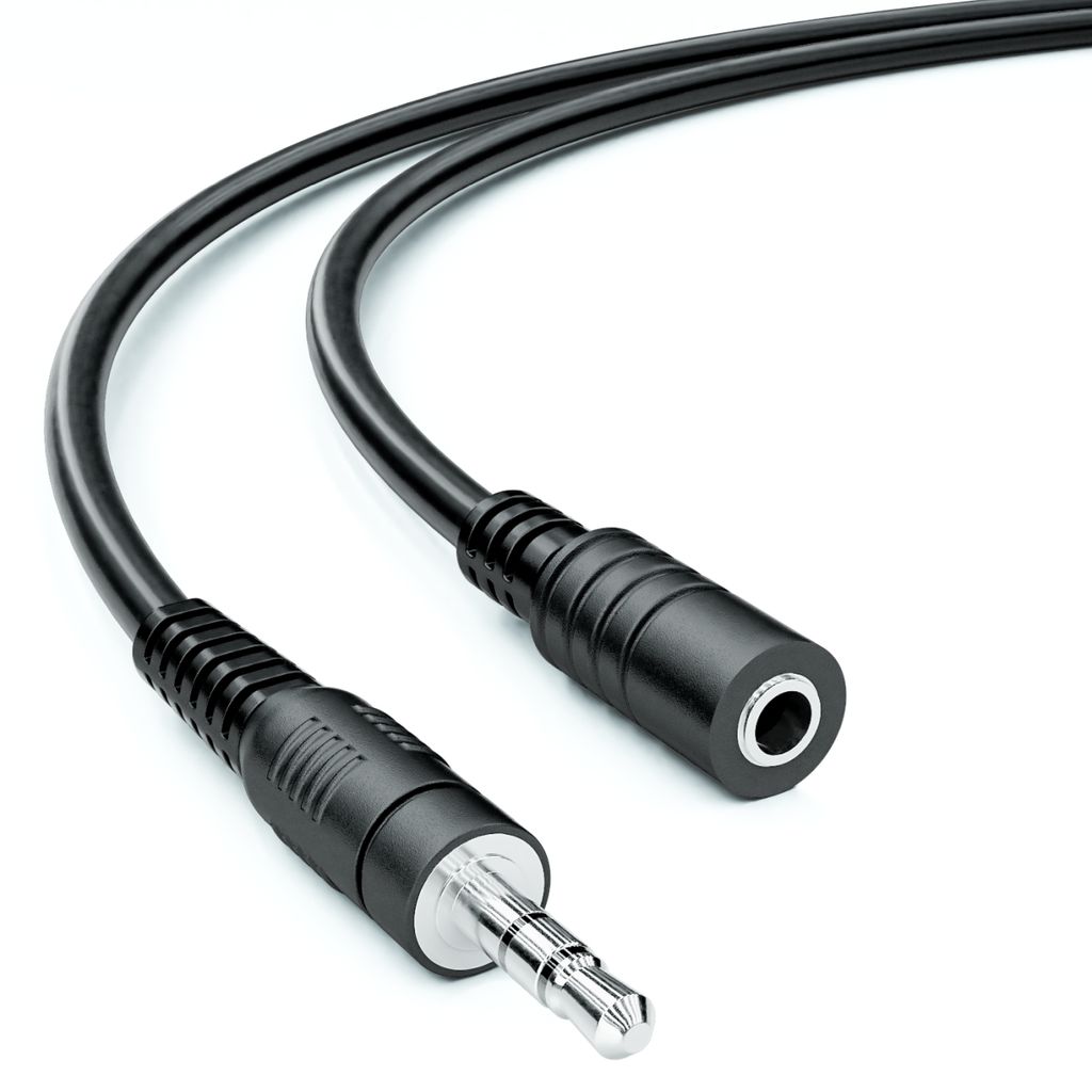 Stereo Audio Kabel Spiralkabel Länge 0,5-2,5 m 3,5 mm Klinkenstecker Klinke 
