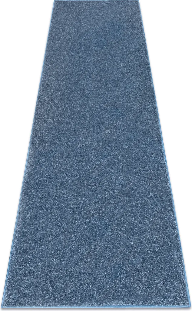 Grand chemin de passage bleu uni 50x330 cm pour couloir SANTA FE 74