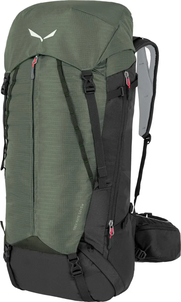 Salewa Trek Mate 50+5W Sac de Rando avec Système Dry Back Confort Kaki