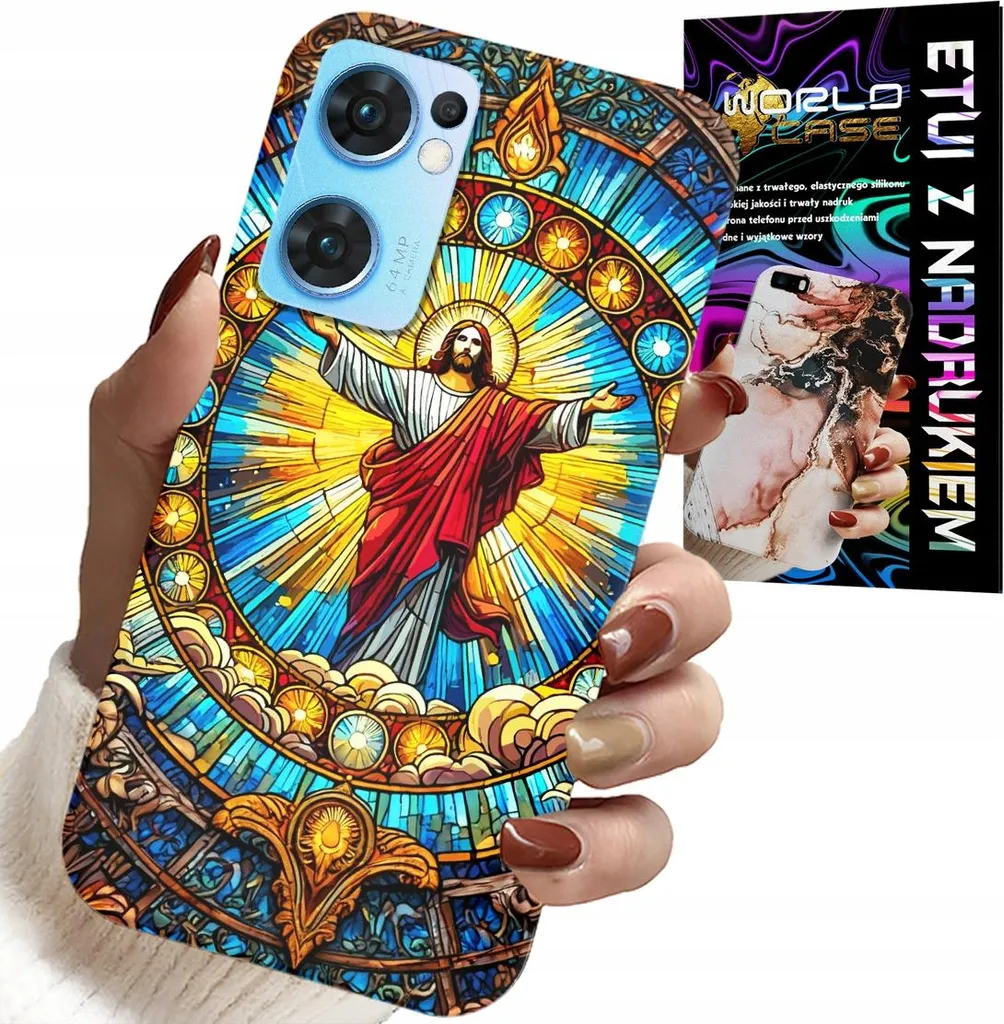 Offerta Cover Oppo Reno7 5G Vetro 9H - Gesù Cristo Religiosa