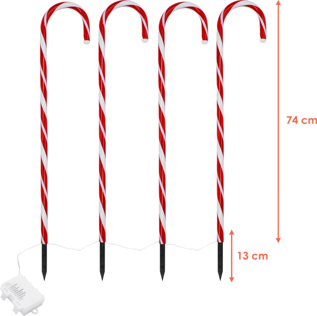 XL LED cukríky na vonkajšie použitie s časovačom 74 cm - Obrázok produktu 