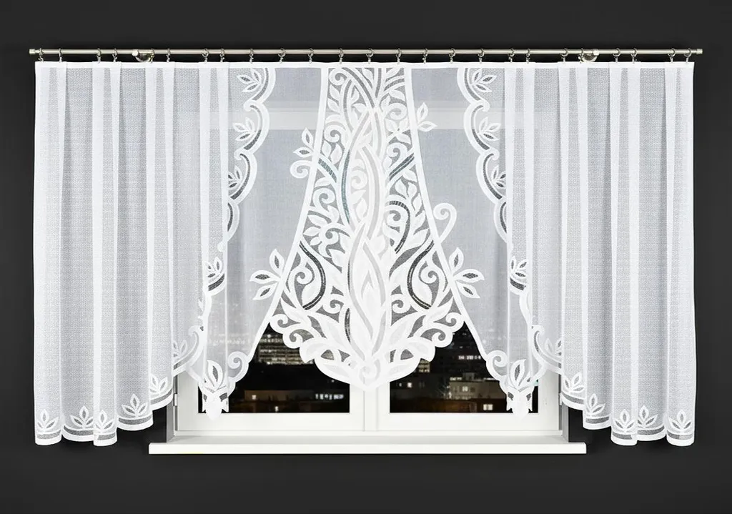 Tenda Corta 400x160 MyBestHome Pola - Arredo Casa Elegante Bianco