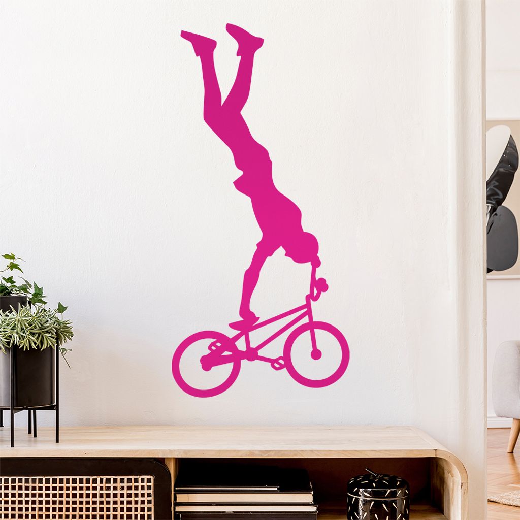 BMX Freestyle Fahrer Figur Wandtattoo Wandaufkleber Wall Sticker - Dekoration, Küche, Wohnzimmer, Schlafzimmer, Badezimmer