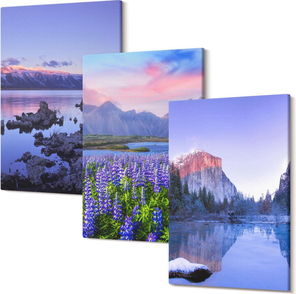Wandbild – Leinwandbild – Leinwandbilder – Polycanvas – Kunstdruck – Modern – Panorama – Mehrteilig – 3-Teilig Set – Hochwertig ...
