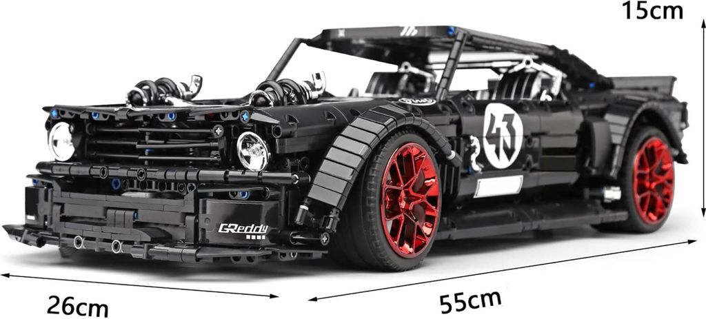 Mould King 13108 Sportwagen 1:8 MOC Klemmbausteine 2943 Produktbild 7