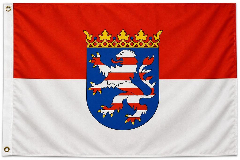 Fahne Hessen mit Wappen 90x150 cm Flagge Produktbild 